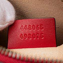 Pre Owned Gucci Red Mini GG Marmont Matelasse Leather Crossbody