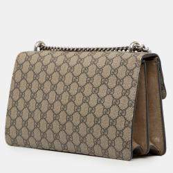 Pre Owned Gucci Brown Medium GG Supreme Dionysus Shoulder Bag