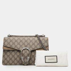Pre Owned Gucci Brown Medium GG Supreme Dionysus Shoulder Bag