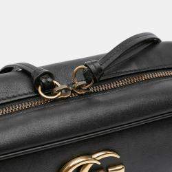 Pre Owned Gucci Black GG Marmont Matelasse Leather Crossbody
