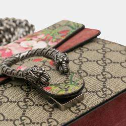 Pre Owned Gucci Brown Small GG Supreme Blooms Dionysus Crossbody