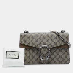Pre Owned Gucci Brown Medium GG Supreme Dionysus Shoulder Bag