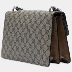 Pre Owned Gucci Brown Medium GG Supreme Dionysus Shoulder Bag