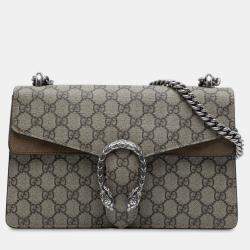 Pre Owned Gucci Brown Medium GG Supreme Dionysus Shoulder Bag