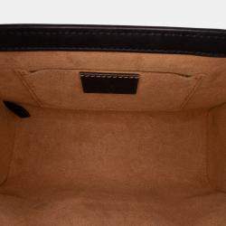 Pre Owned Gucci Beige Brown Small GG Supreme Padlock Crossbody