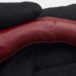 Pre Owned Gucci Bamboo 1947 Top Handle Bag Rosso Ancora Red Leather Size Small