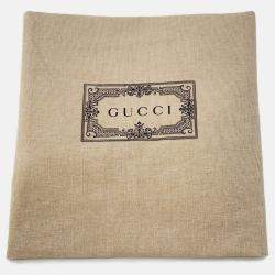 Pre Owned Gucci Logo Basket Bag Yellow/Natural Straw Leather