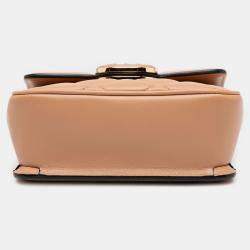 Pre Owned Gucci Brown Mini Leather Deco Chain Shoulder Bag