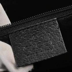 Pre Owned Gucci Black Canvas GG Tote Handbag