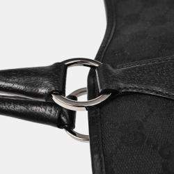 Pre Owned Gucci Black Canvas GG Tote Handbag