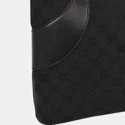 Pre Owned Gucci Black Canvas GG Tote Handbag