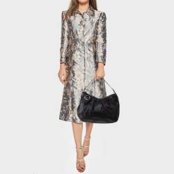 Pre Owned Gucci Black Guccissima Leather Medium Sukey Hobo