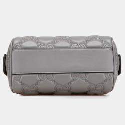 Pre Owned Gucci Grey Mini GG Matelasse Leather Marmont Satchel