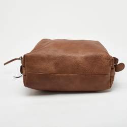 Pre Owned Gucci Brown Leather Large Bamboo Bar Shoulder Bag