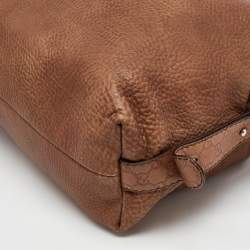 Pre Owned Gucci Brown Leather Large Bamboo Bar Shoulder Bag