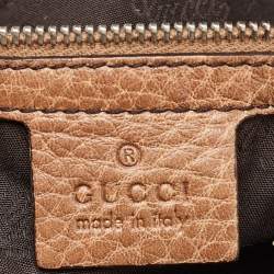 Pre Owned Gucci Brown Leather Large Bamboo Bar Shoulder Bag