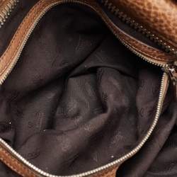 Pre Owned Gucci Brown Leather Large Bamboo Bar Shoulder Bag