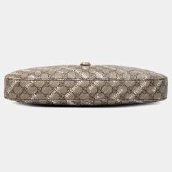 Pre Owned Gucci Beige Balenciaga The Hacker Project Medium GG Supreme Jackie 1961