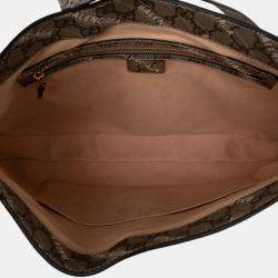 Pre Owned Gucci Beige Balenciaga The Hacker Project Medium GG Supreme Jackie 1961