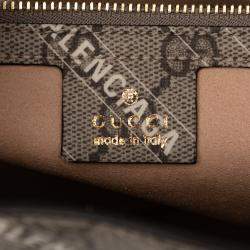 Pre Owned Gucci Beige Balenciaga The Hacker Project Medium GG Supreme Jackie 1961