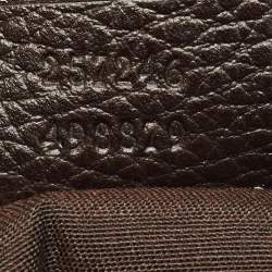 Pre Owned Gucci Beige/Brown GG Crystal Canvas and Leather Flat Messenger Bag