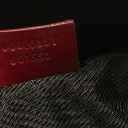 Pre Owned Gucci Red GG Canvas and Leather Boston Bag
