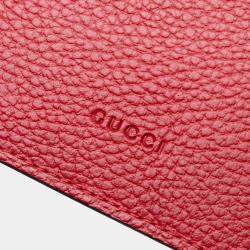 Pre Owned Gucci Red Medium Bamboo Dionysus Web Satchel