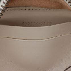 Pre Owned Gucci White Mini GG Marmont Half Moon Bag