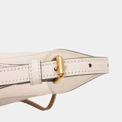 Pre Owned Gucci White Mini GG Marmont Half Moon Bag
