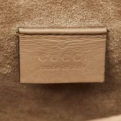 Pre Owned Gucci Beige GG Supreme Canvas and Suede Small Dionysus Shoulder Bag