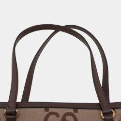 Pre Owned Gucci Beige Palace Medium Jumbo GG Canvas Web Tote