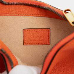 Pre Owned Gucci Orange Mini Leather Aphrodite Shoulder Bag