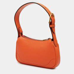 Pre Owned Gucci Orange Mini Leather Aphrodite Shoulder Bag