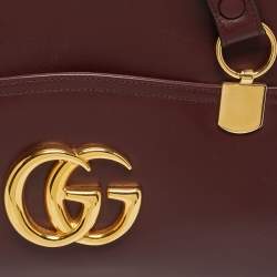Pre Owned Gucci Burgundy Leather Arli Tote