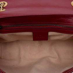 Pre Owned Gucci Black Medium GG Marmont Matelasse Diagonal Leather Torchon Shoulder Bag