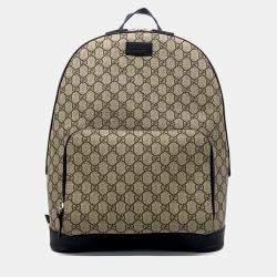 Pre Owned Gucci Beige PVC Coated PVC Backpack