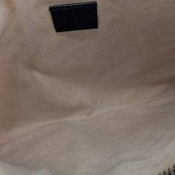 Pre Owned Gucci Black Leather GG Marmont Clutch