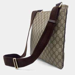 Pre Owned Gucci Beige Coated Canvas Coated Canvas Crossbody Bag