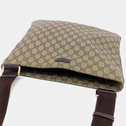 Pre Owned Gucci Beige Coated Canvas Coated Canvas Crossbody Bag