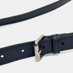 Pre Owned Gucci Beige Navy Blue PVC Interlocking Supreme Mini Crossbody Bag