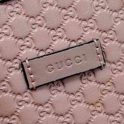 Pre Owned Gucci Pink Leather Micro Cimaline Mini Dome