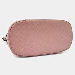 Pre Owned Gucci Pink Leather Micro Cimaline Mini Dome