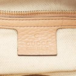 Pre Owned Gucci Beige Leather Small Soho Bowler Bag