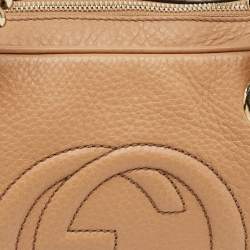Pre Owned Gucci Beige Leather Small Soho Bowler Bag
