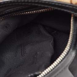 Pre Owned Gucci Beige/Black GG Canvas and Leather GG Twins Medium Hobo