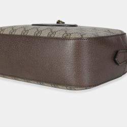 Pre Owned Gucci Beige GG Supreme Monogram Web Neo Vintage Shoulder Bag