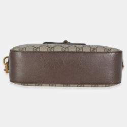 Pre Owned Gucci Beige GG Supreme Monogram Web Neo Vintage Shoulder Bag