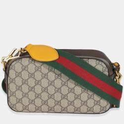 Pre Owned Gucci Beige GG Supreme Monogram Web Neo Vintage Shoulder Bag