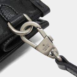 Pre Owned Gucci Off The Grid GG Nylon Canvas Leather Handbag Black
