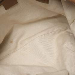 Pre Owned Gucci Brown/Beige GG Canvas Medium Techno Horsebit Hobo
